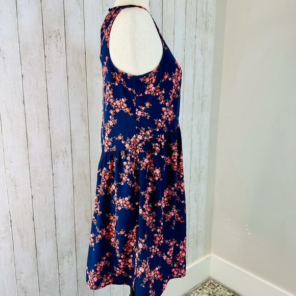 Old Navy | Navy Blue Floral Sleeveless Dress - Picture 6 of 12